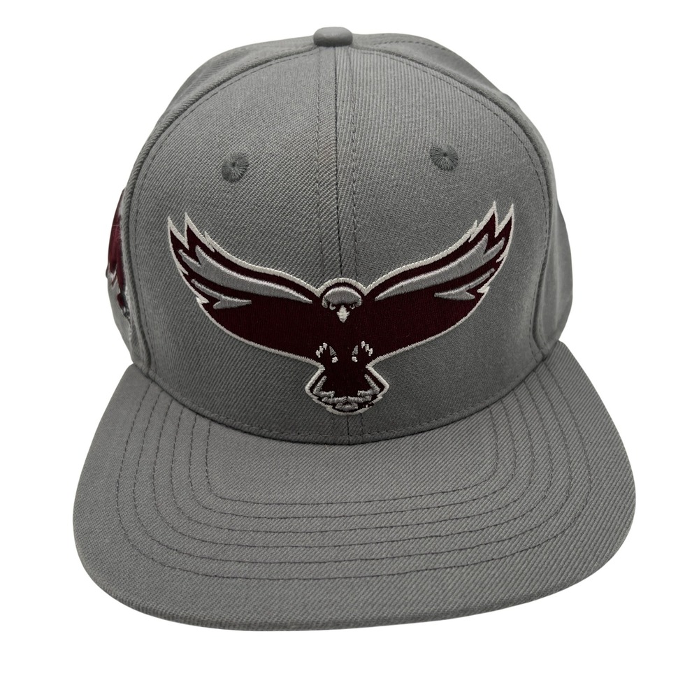 Pro Standard Maryland Eastern Shore Hawks Snapback Hat Gray Maroon Wool NEW